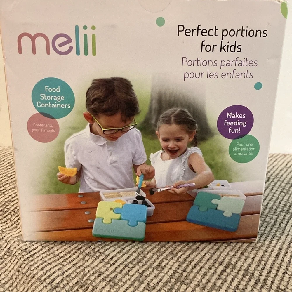 Melii puzzle food storage containers NEW for on-the-go snacks or meals
